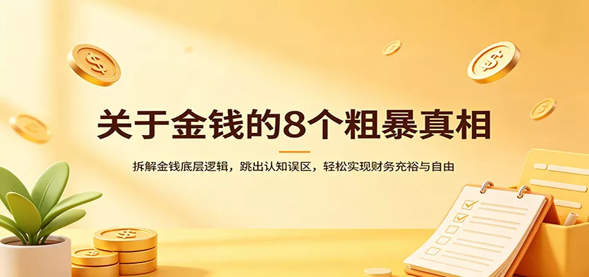 关于金钱的8个粗暴真相：拆解金钱底层逻辑，跳出认知误区，轻松实现财务充裕与自由 - 项目资源网