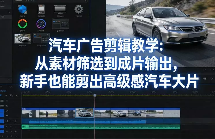 汽车广告剪辑教学：从素材筛选到成片输出，新手也能剪出高级感汽车大片 - 项目资源网