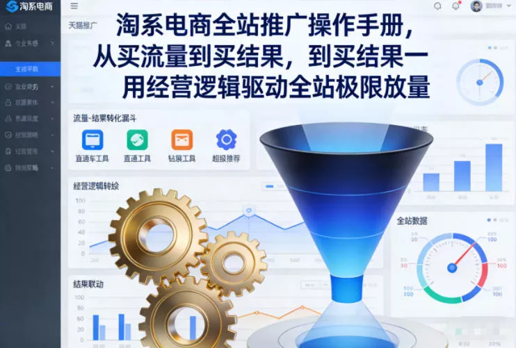 淘系电商全站推广操作手册，从买流量到买结果一用经营逻辑驱动全站极限放量 - 项目资源网