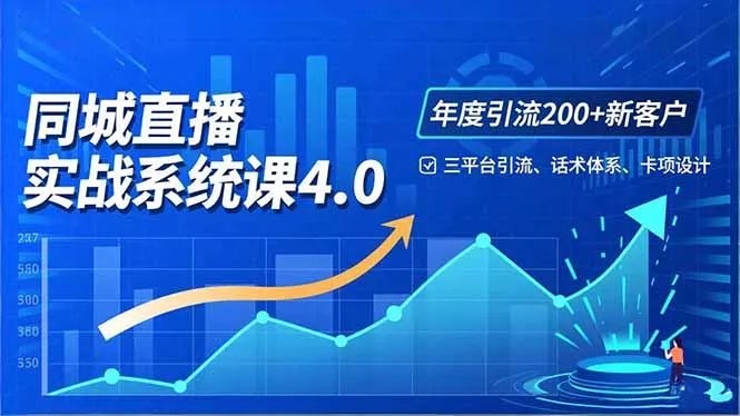 实体店直播实战班4.0，三平台引流、话术体系、卡项设计，年度引流200客月增10万 - 项目资源网