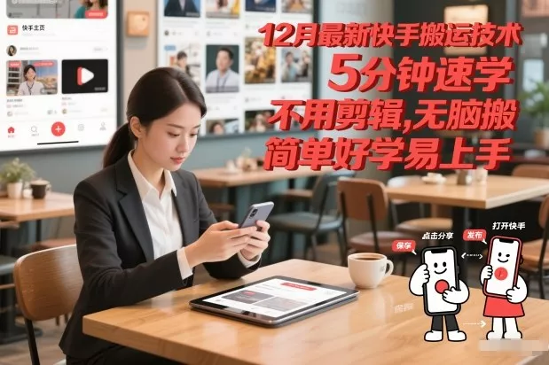 12月最新快手搬运技术,5分钟速学,不用剪辑无脑搬,简单好学易上手 12月最新快手搬运技术,5分钟速学,不用剪辑无脑搬,简单好学易上手