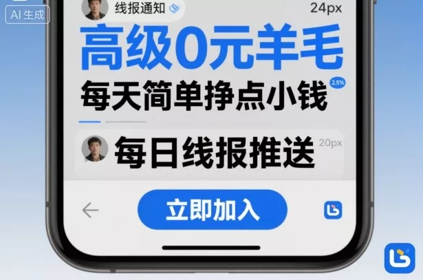 高级0元羊毛线报社群项目，每天简单挣点小钱 - 项目资源网