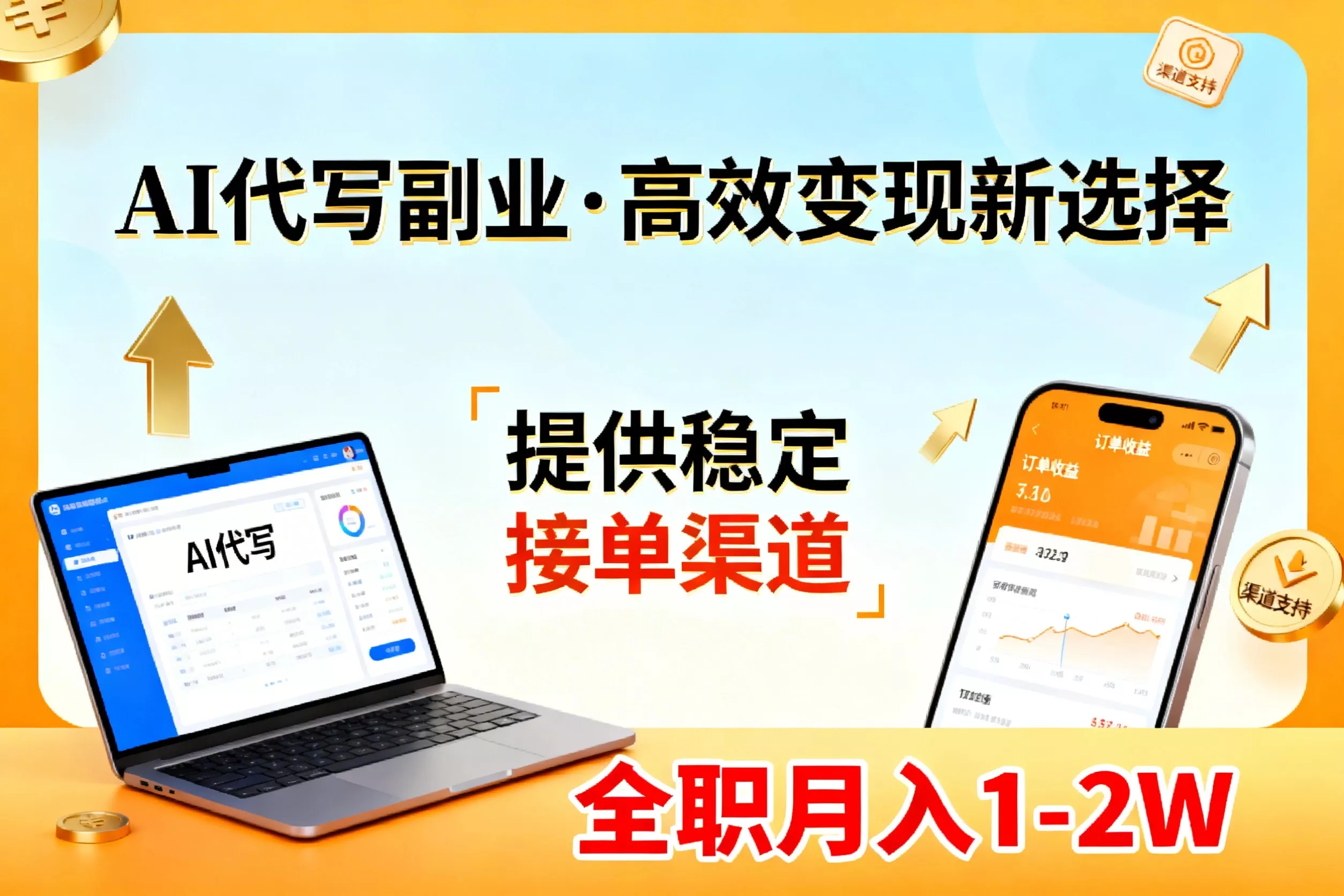 AI代写副业，高效变现，提供渠道，永不失业副业兼职 全职月入1-2W【SOP手册】 - 项目资源网